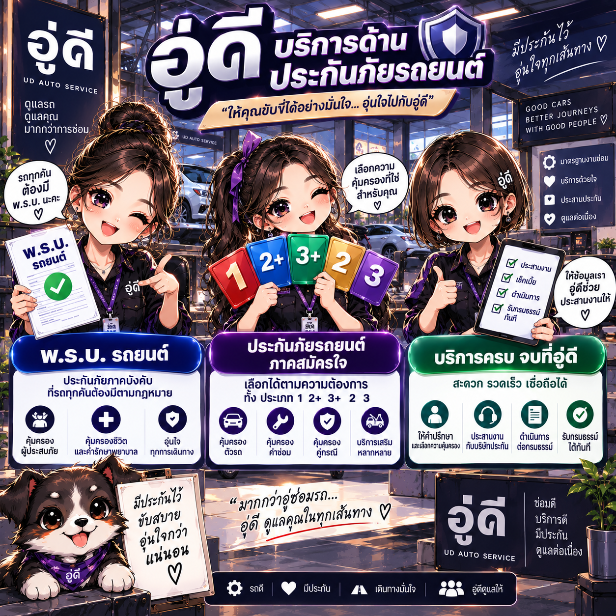 อินโฟกราฟิก แนะนำบริการกรมธรรม์ และ พ.ร.บ.